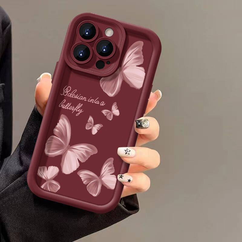 Retro Trendy Butterfly Case For Realem C67 C63 C65 C55 C53 C51 C21Y C25Y C35 C30 C33 8i 11 8 12 Pro Plus 5G GT Master Cover