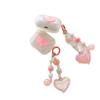 Korean Style Compatible with 3D Pink Heart-shaped AirPods 1 Protective Case Pro1 Wireless Bluetooth 1/1 Earphone Case and Chain