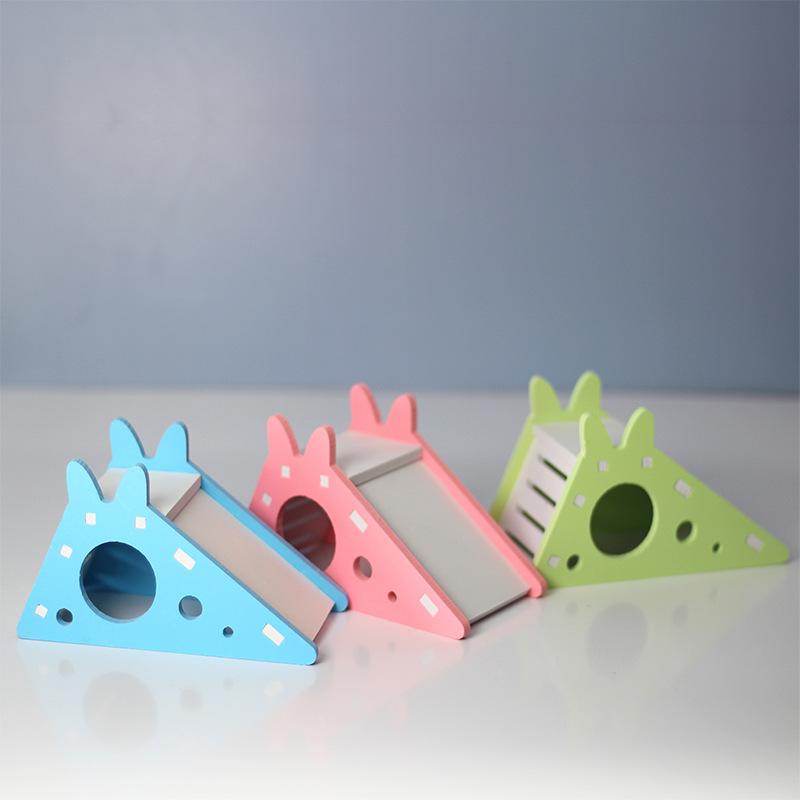 Abnehmbares Holzhaus Hamsterspielzeug Kletterleiter Hamsternest Ausweichkäfig Dekoartikel Rutsche Holzhaus