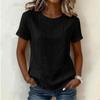 Women's Round Neck Short Sleeve T Shirt Loose Fit Casual Top Lightweight Soft Fabric Comfortable Everyday Wear