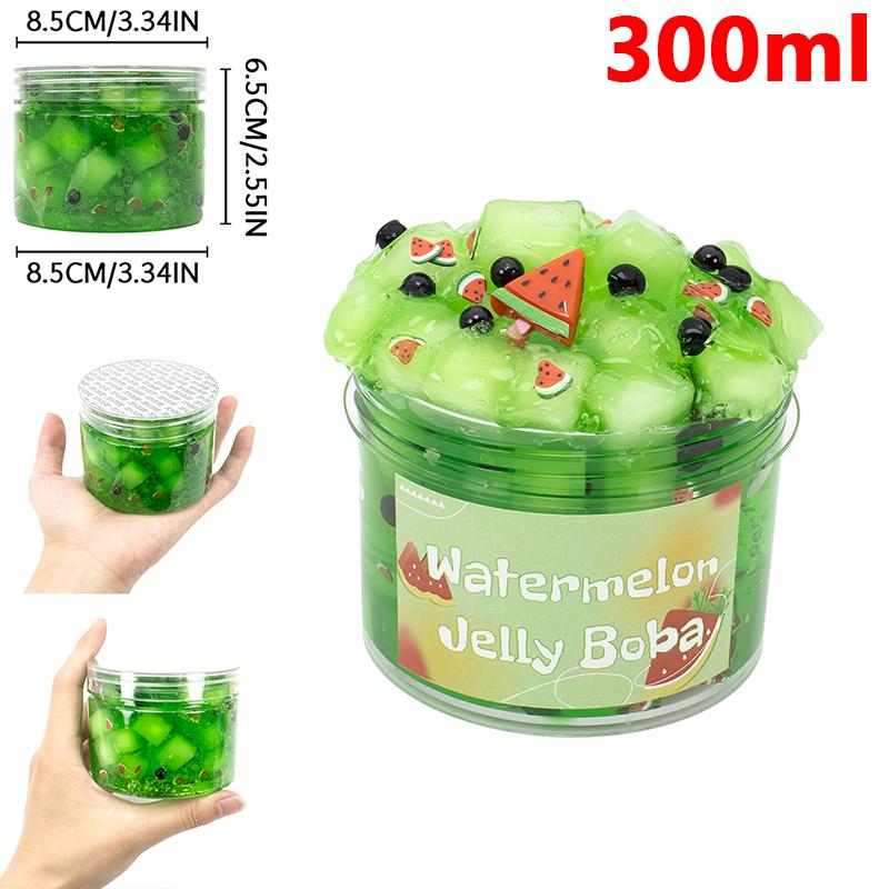 GB9-70/300ml Große Kapazität Knuspriges Slime-Set Vorgefertigtes Kristall-Slime-Set Superweiches und Nichtklebriges Gelee-Würfel-Slime Partygeschenk