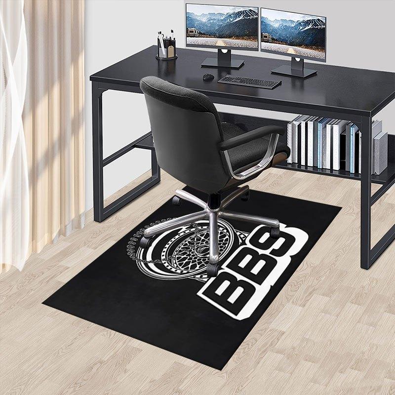 BBS Wheel Sticker Decal - Choose Your Size & Color!Office Mat Perfect for Home Decor Office Desk Chair Rugs Chair Carpet for Office Polyeste