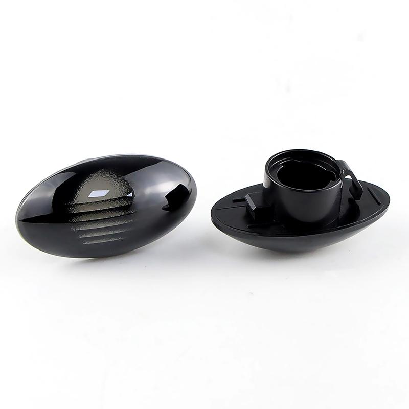 

2PCS Side Indicator Turn Signal Marker Light Cover Shell (No Bulb) For Mini Cooper R50 R52 R53 Side Lamp Housing OEM:63137166013 Black(No Lamp)