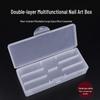 Nail Art Doppellagige Aufbewahrungsbox für Schleifstäbchen und Stifte