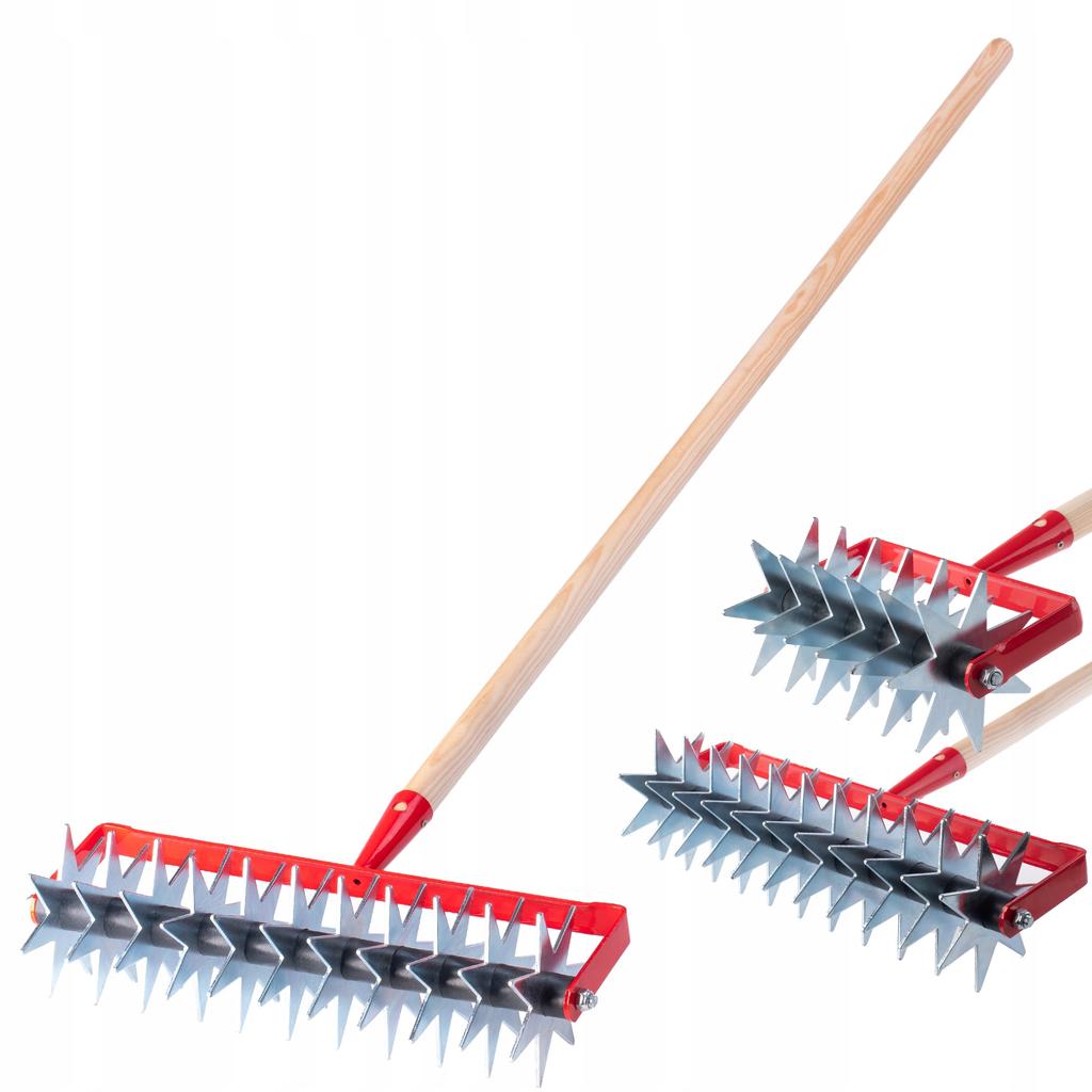KADAX Hand Cultivator Soil Loosener Garden Aerator 145cm Rotary
