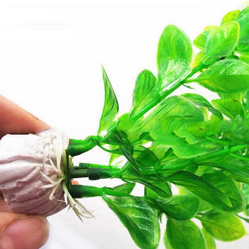 High-Quality 25cm Artificial Green Aquarium Plants for Fish Tanks