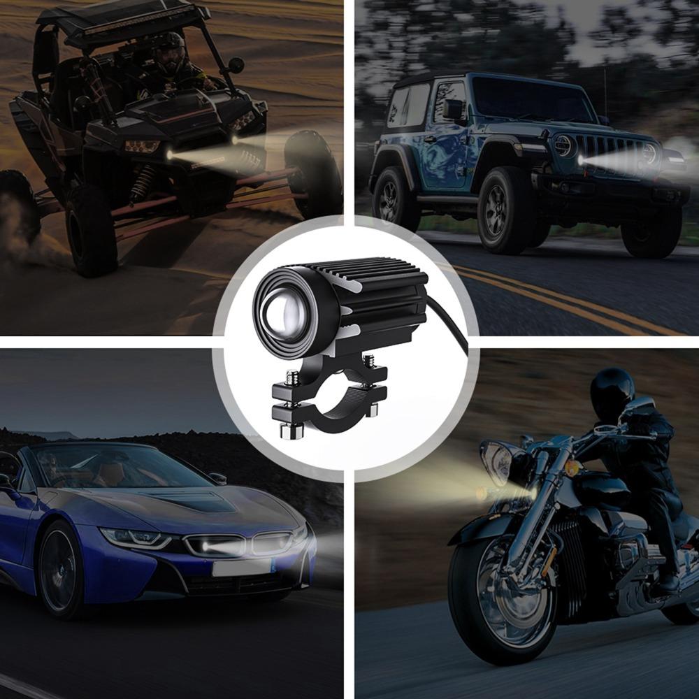 1/2pcs IP65 Waterproof LED Spotlight Aluminum Alloy LED Fog Lights Motorcycle Fog Lamp  ATV Lighting