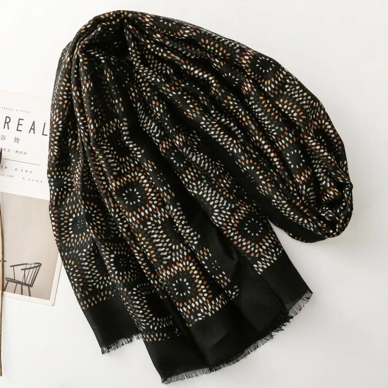 Bohemia Styles Luxury Women Scarf Shawl Cotton Linen Feeling Tassel Pashmina Muslim Hijab Wrap Lady Viscose Bufanda