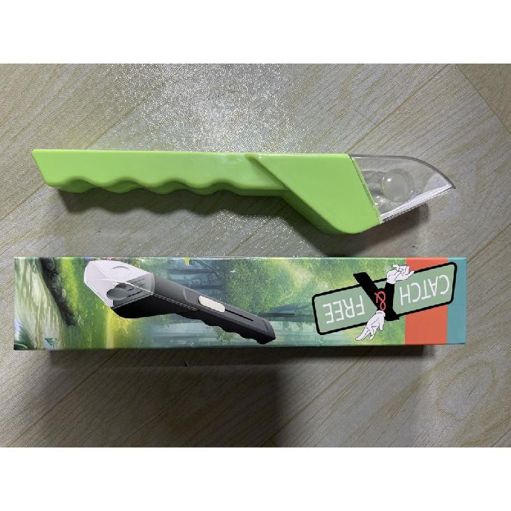 Handheld Insect Catcher, Portable Bug Spider Bee Catcher Clip Tool with Magnifying Glass for Outdoor Bug Observation зелёный