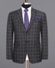 Tundora Gray Windowpane Wool Rich Blazer