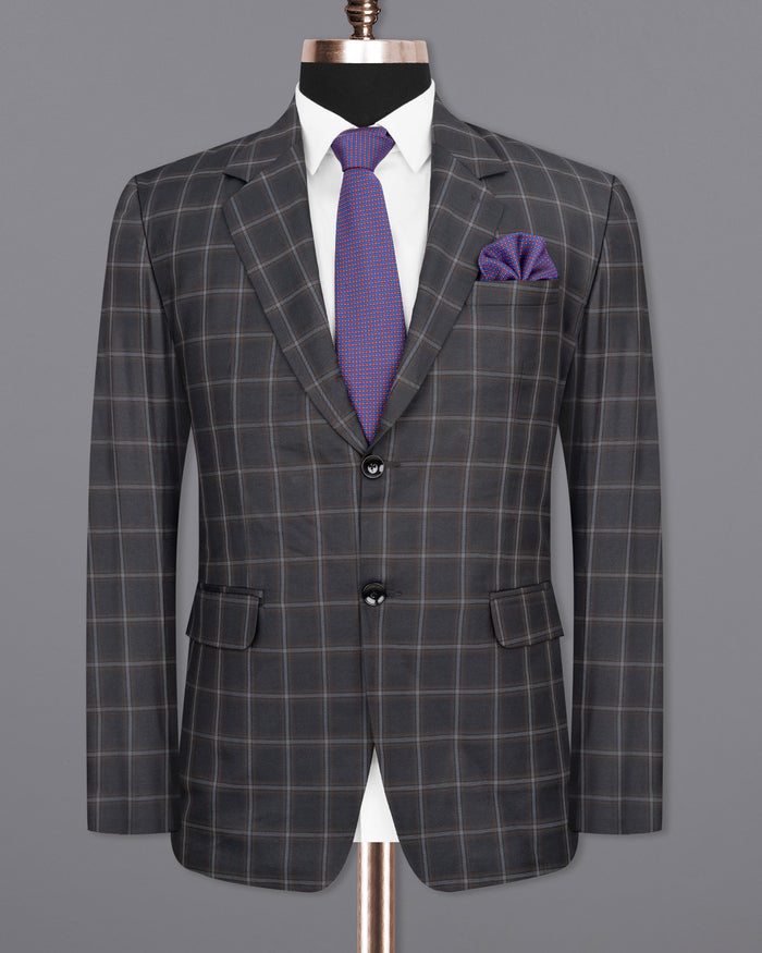 

Tundora Gray windowpane Wool Rich Blazer 42