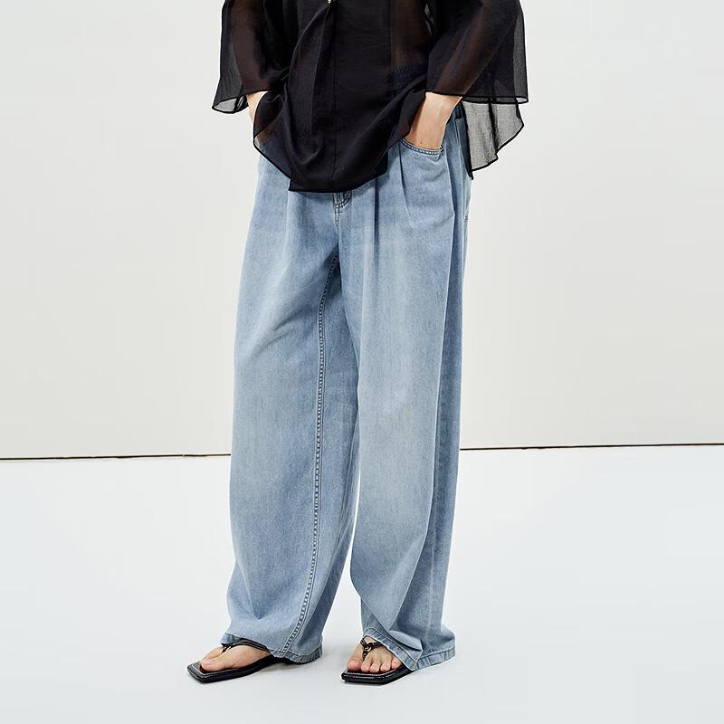 

LESS 2025 Summer Cotton Wide-Leg Jeans S