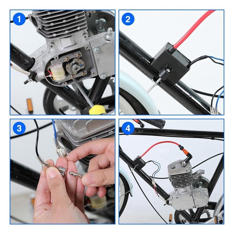 Motorized Bike CDI Ignition Coil +Magneto Coil Kit For 2 Stroke 49Cc 50Cc 66Cc 80Cc 100Cc Engine Gas Bike Bicycle Parts-A58X