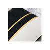 2 Pcs Velvet Look Decorative Throw Pillow Covers With Gold Leather Strips