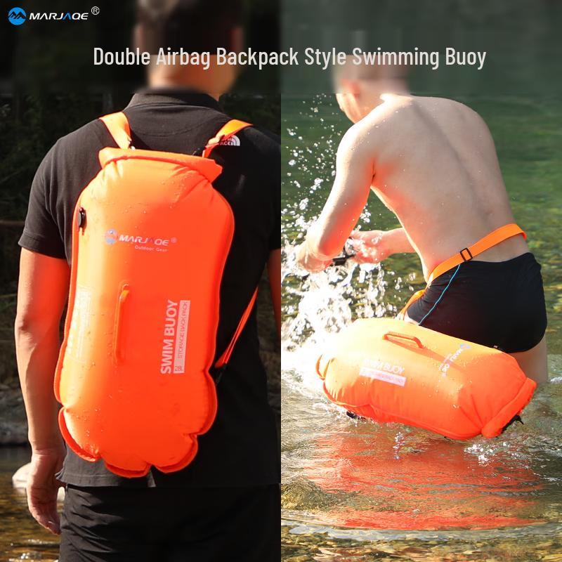 MARJAQE 28L Boetta da Nuoto con Doppio Airbag Borsa Impermeabile Asciutta