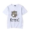 E MC2 Energy Milk Coffee Print T-shirt Street Fashion Style Short Sleeve T-shirt Men's and Women's Summer Comfort T-shirt