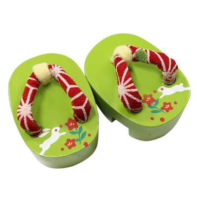Mini Geta Japanischer Innenraum Bringt Mini Geta Glücksbringend Klein Japanisch Japanische Dekoration Grün (Japanische Clogs), Waren, Dekor, Glück, (Boxed), Artikel,