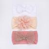 3Pcs New Children's Hair Accessories, Baby Nylon Bow Does Not Hurt the Skin, Wide Headscarf, Baby Headband.