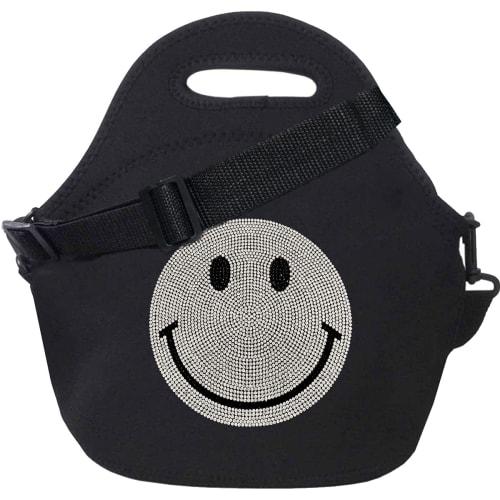 DIVA Rose Lunch Bag, Insulated and Thermal, 2-Way Lunch Bag, Stretchable, Shoulder Bag, Crossbody Bag, Lightweight, Outdoor (Smile: Silver)