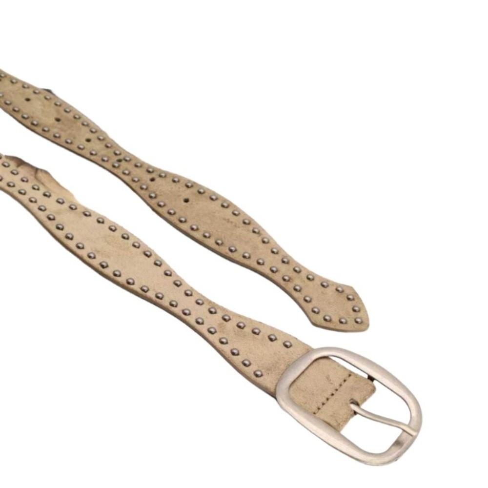 Pin Buckle Waist Belt Retro Vintage Belt Y2K Style Double-Row Rivet Belt Dating
