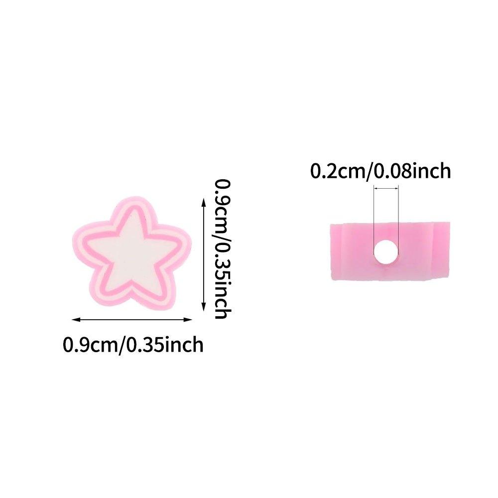 50/100/200 polymer adhesive Saturn shaped loose spacing beads, cute mixed color beads, DIY hair clips, necklaces, bracelets, jewelry earrings