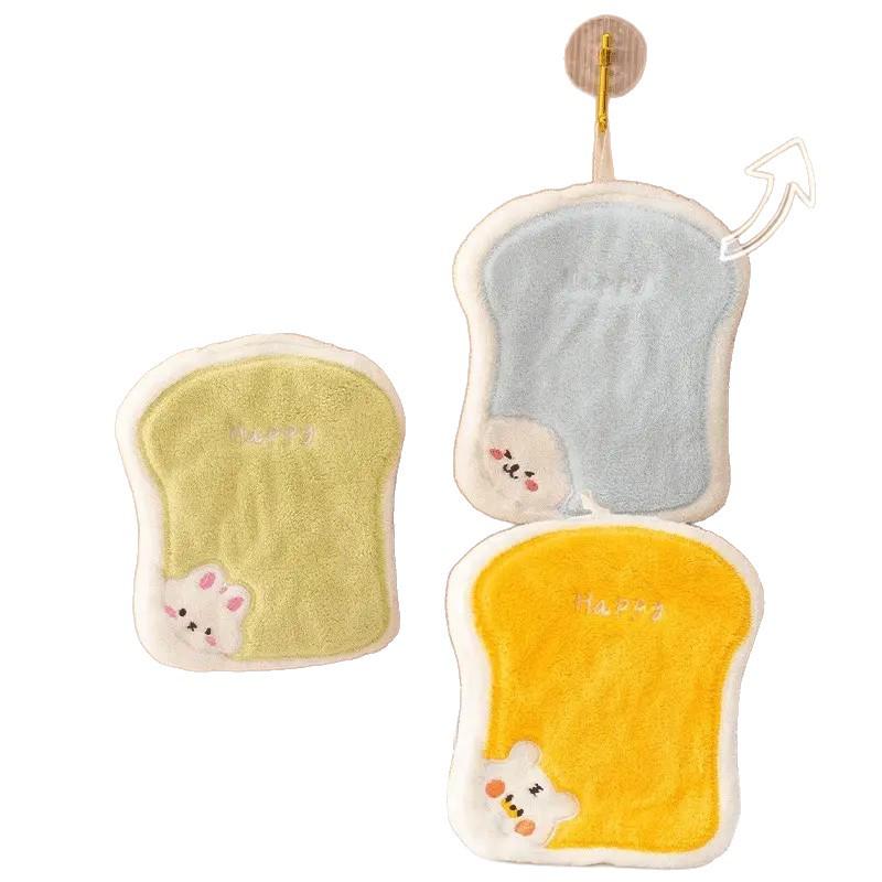 Quick-Drying Cute Cartoon Hand Towel - Absorbent, Thickened, Hanging Type for Bathroom