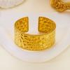 Vintage Irregular Bracelet for Women Stainless Steel Gold Color Open Cuff Bangle Exquisite Luxury Waterproof Jewelry Accessories