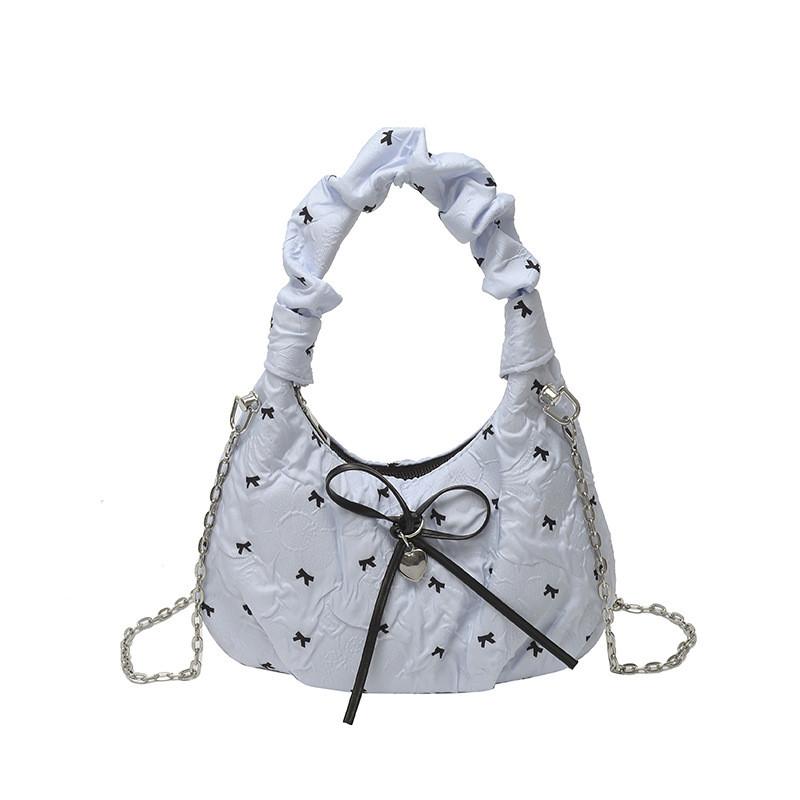 Butterfly Knot Tote Bag For Women With Bow And Pleated Design For Daily Use