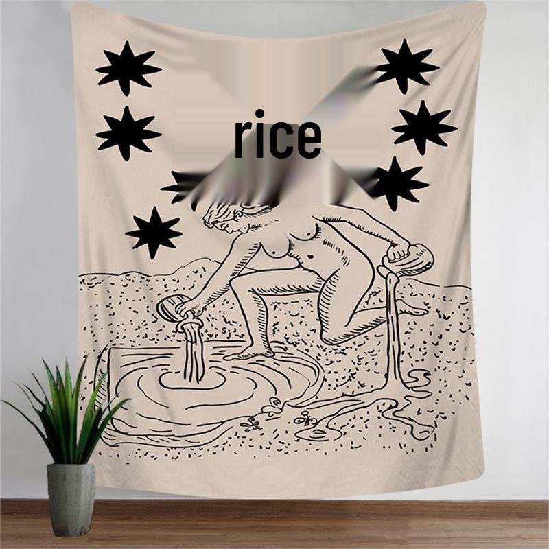 European Tarot Card Series Wall Tapestry - Decorative Polyester Landscape Hanging Cloth