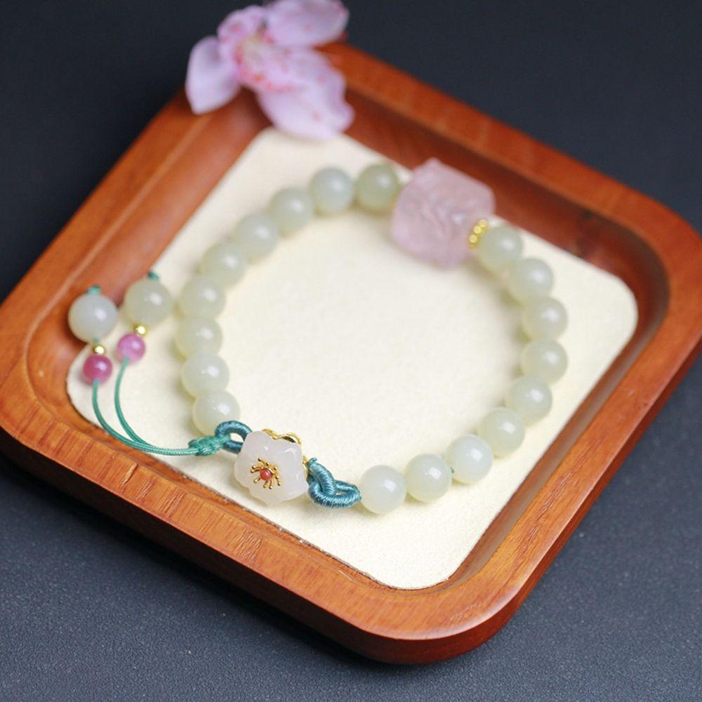 Bangles Antique Bracelet Flower Bead Bracelets Female Hand Chain Stone Bracelets Women Bangles