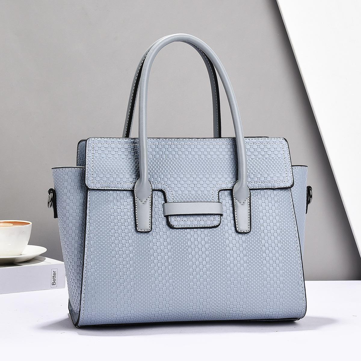 Latest High Appearance Level Patchwork Bag Canvas Weave Texture Shoulder Purse with Macaron Shoulder Crossbag Bag Women .