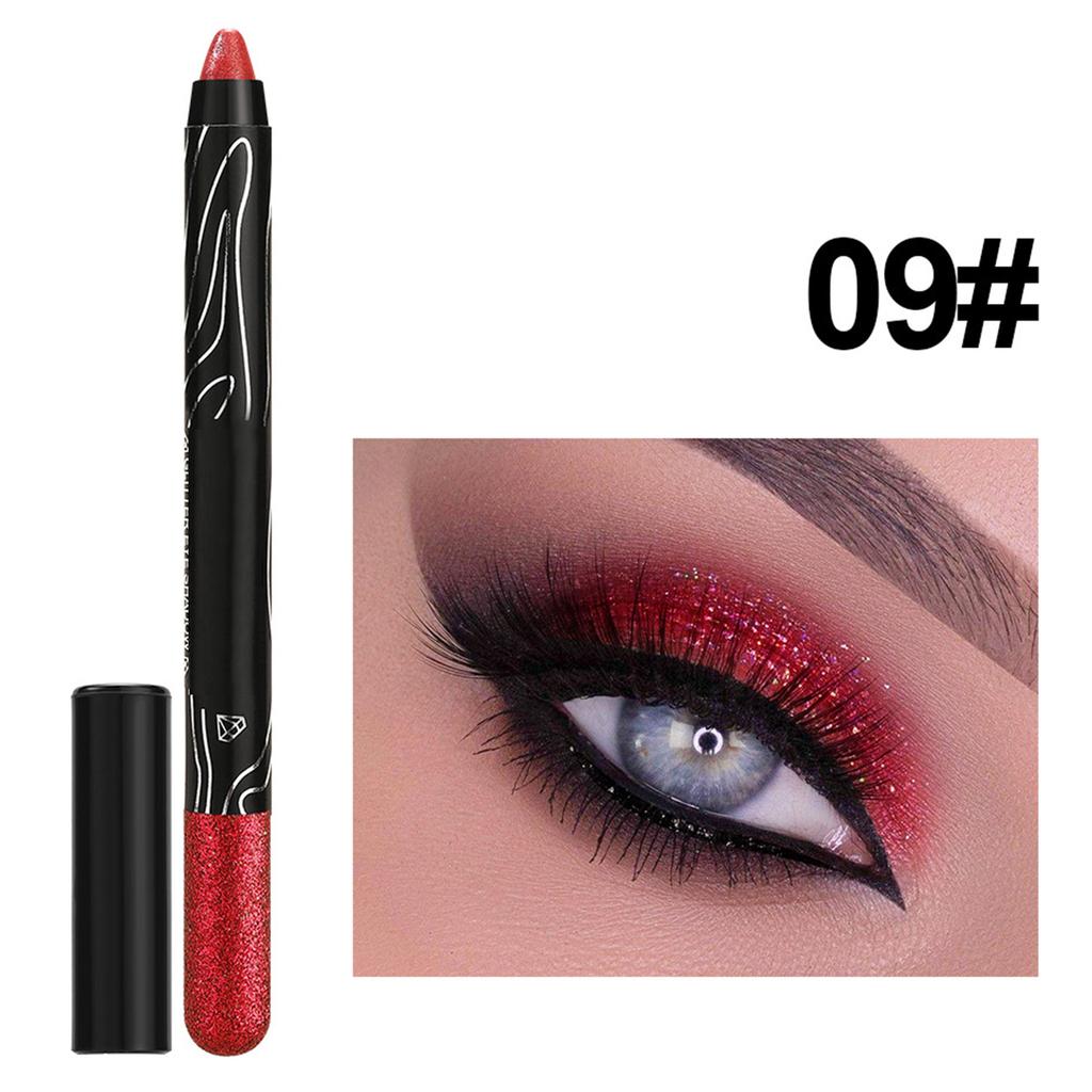Waterproof Shimmer Eyeshadow Pen with Glitter and Pearlescent Finishes for Long Lasting Sparkly Eye Makeup
