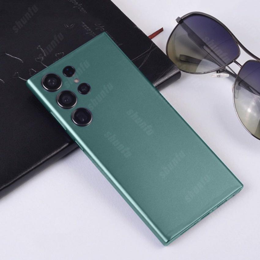 

Samsung Galaxy S24 Ultra Premium Наклейка цвета кожи Защитная пленка для экрана против царапин Пленка на заднюю панель S24 Ultra темно-зеленого