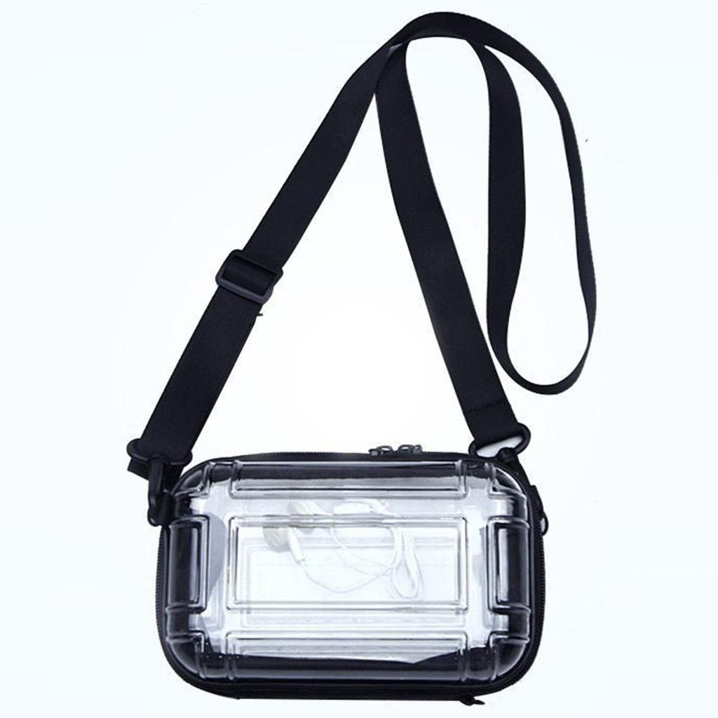 Portable Transparent Shoulder Crossbody Bag Clear Waterproof Wash Bags Travel Shopping Storage Tote Shoulder Phone Bag