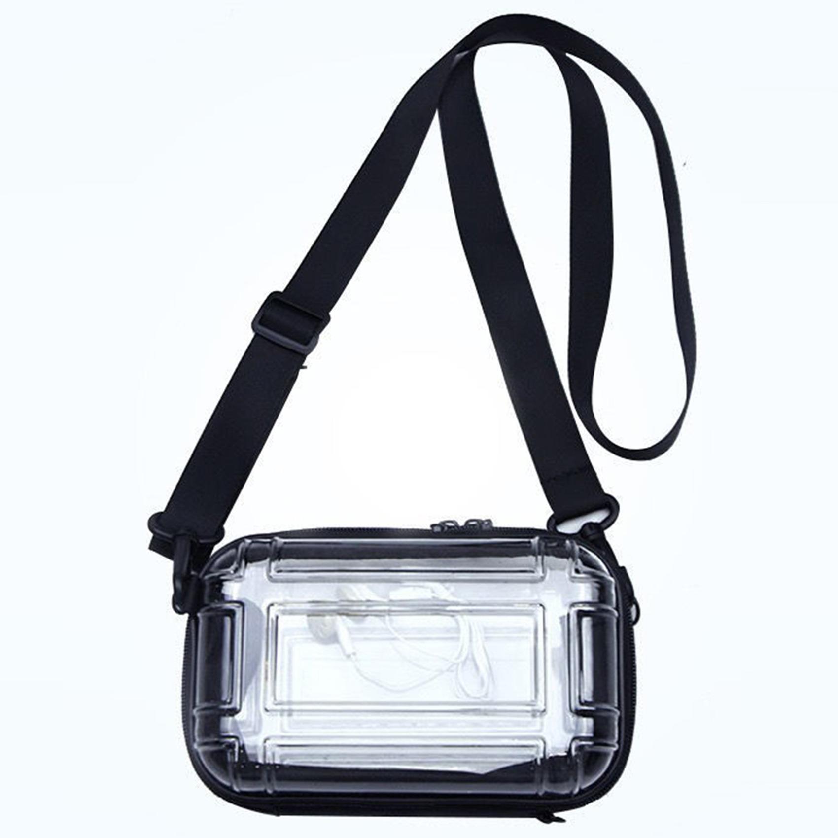 

Portable Transparent Shoulder Crossbody Bag Clear Waterproof Wash Bags Travel Shopping Storage Tote Shoulder Phone Bag чистий