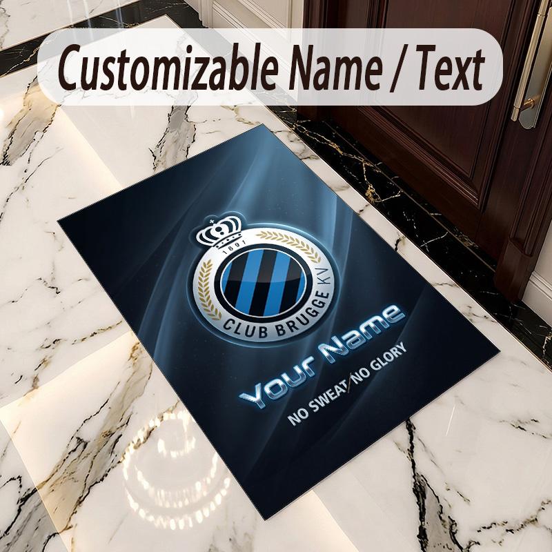 Crystal Velvet Rug Club Brugge FC Print Custom Name Text Floor Mat Home Decor