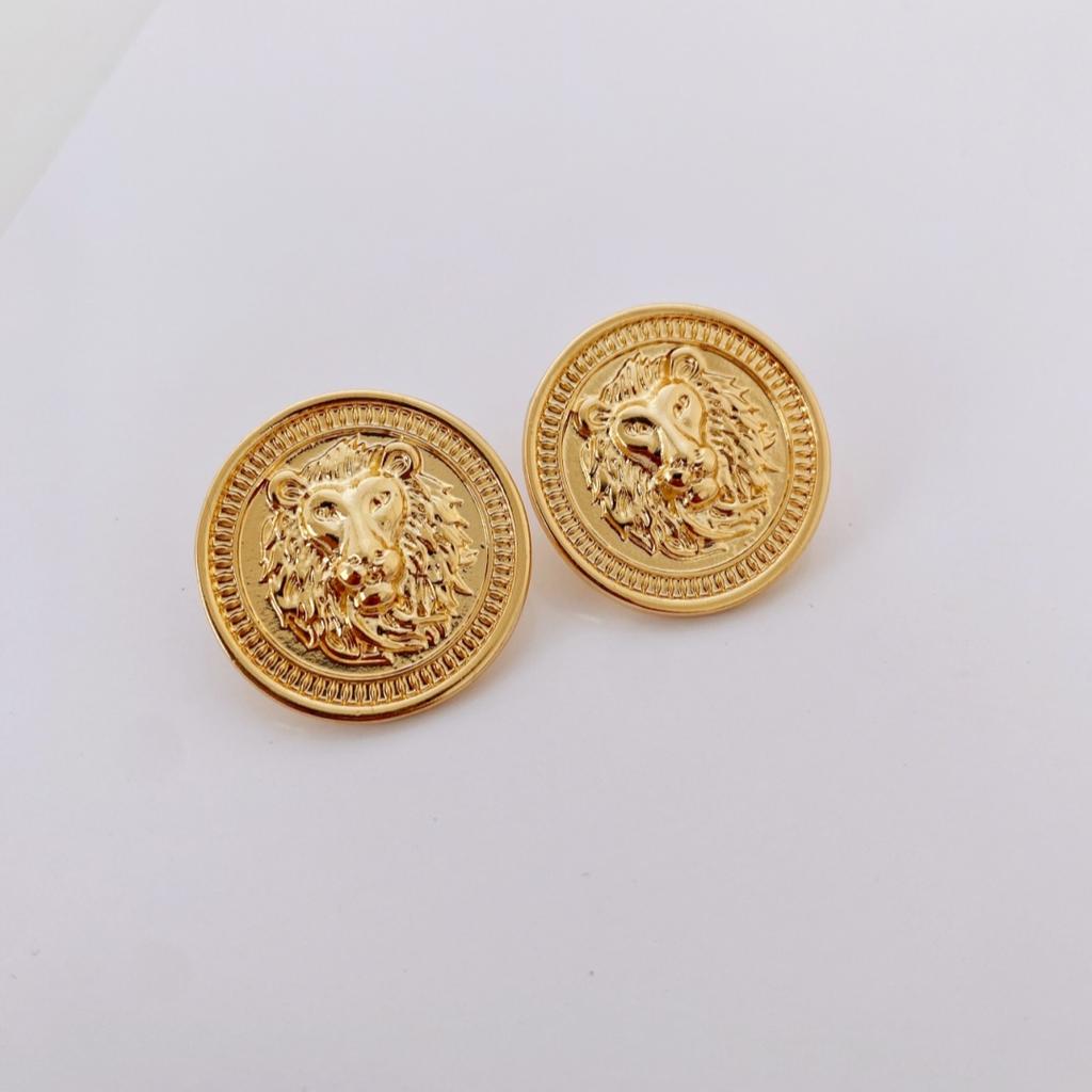 Vintage Style Zinc Alloy Lion Head Earrings for Women's Daily Wear earings for women