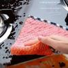 5pcs(Random colo super absorbent microfiber kitchen towels - non greasy cleaning cloth, suitable for washing dishes and surfaces