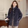 Mid-Length Fur-Lined Winter Coat for Women 50+ – Warm Mink Velvet Jacket