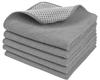 Sinland Super Absorbent Microfiber Wash Dish Cloth Best Kitchen Rags Cleaning Cloths With Poly Scour Side 12Inchx12Inch 5 Pack