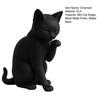 Modellino Gatto Nero, Ornamento Mini Forma di Gatto, Statuetta Decorativa Stampa 3D Nero Opaco per Scrivania Ingresso Camera da Letto