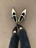 2025 New Autumn Women's Pointed Toe Mary Jane Shoes - Soft Leather, Versatile & Stylish