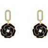 Petites boucles d'oreilles parfumées Ethos en forme de fleur de rose, style rétro, romantique, perle, camélia asymétrique