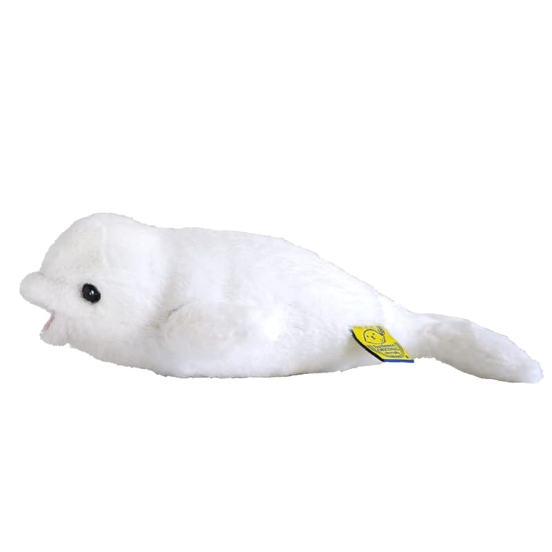 Sun Lemon Fluffy's Beluga Whale, Small, 14 X 26 X 8 Cm, Plush Animal, P-8512