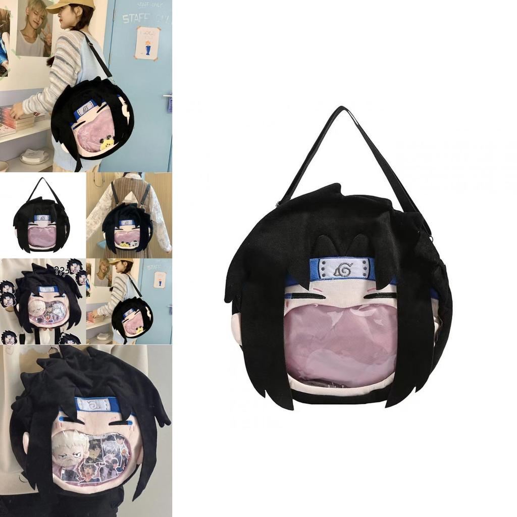 Naruto Uchiha Sasuke Plush Backpack With Large Capacity For Daily Use Teen Gift