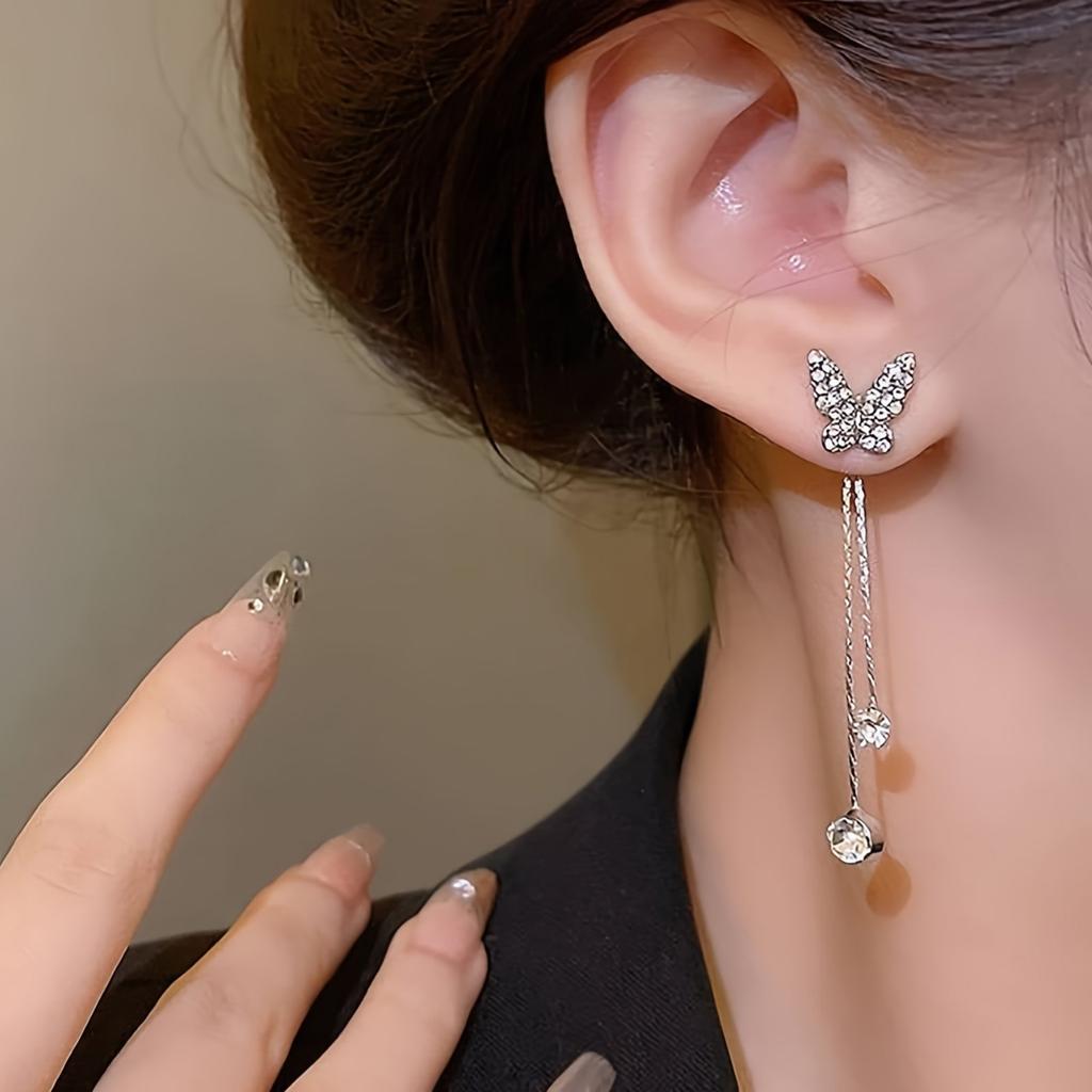Butterfly Tassel Earrings for Women - Trendy Dangle Drop Fashion Jewelry