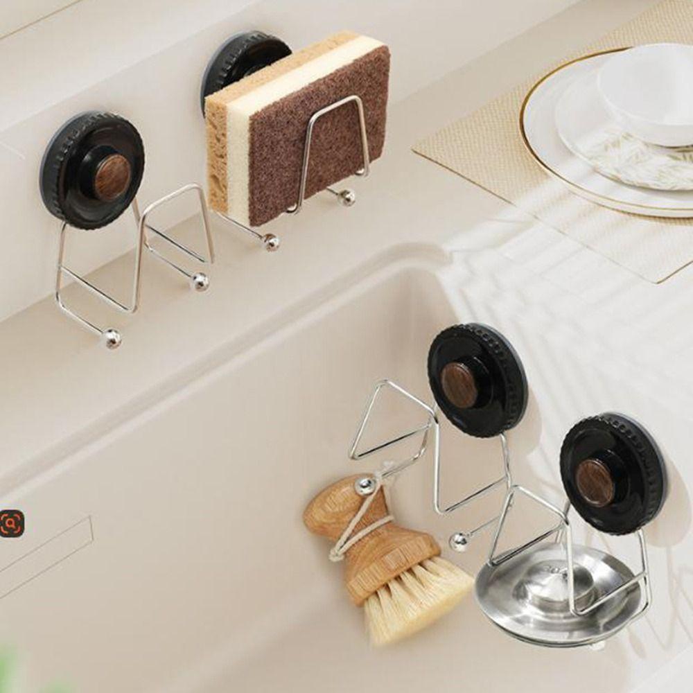 Quick Drying Suction Cup Sponge Holder Punch Free Sink Sponge Holder Sponge Drain Rack for Home