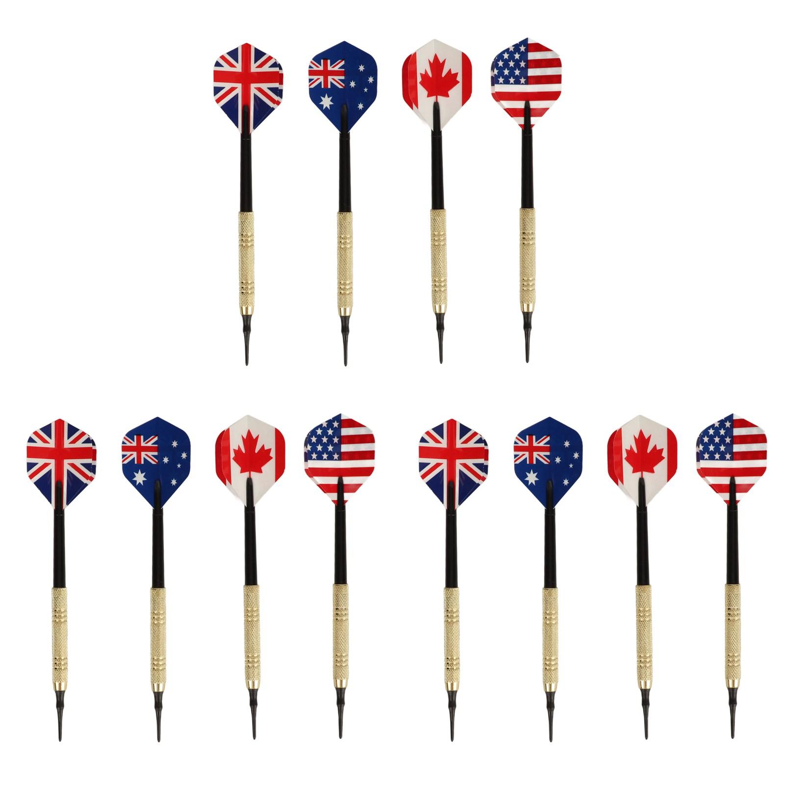 

Soft Tip Darts Set with 50 Dart Tips 12 Flights Shafts Barrels Easy To Replace Darts Plastic Tip for Electronic Dart
