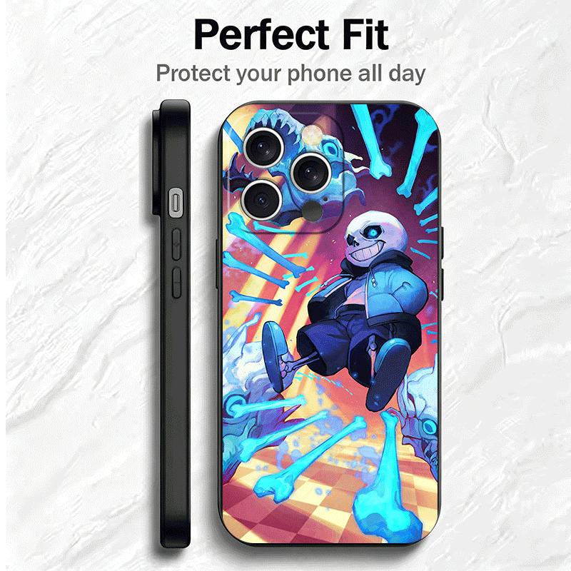 U-Undertale S-Sans Soft Phone Case for iPhone 16 16E 17 Air 15 Pro Max 14 Plus 13 Mini 11 12 7 Black Cover Back Shell