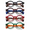 1/4 Pcs Round Fashionable Reading Glasses Spring Leg Anti Blue Light Reading Glasses Thick Texture Elderly Glasses